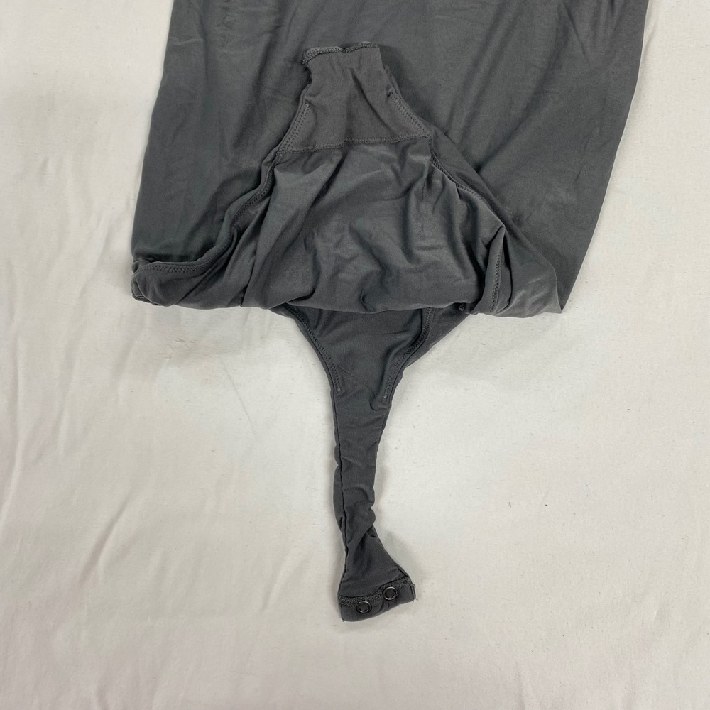 Smoothez by Aerie Real Good Gray Mock Neck Long Sleeve Bodysuit Small S/P basics - Picture 4 of 7